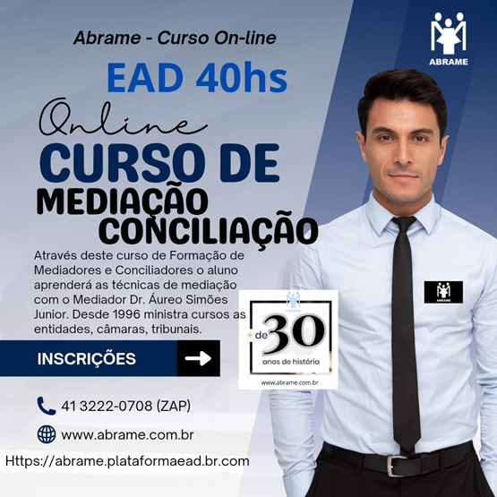Curso de Capacitação de Mediadores - Extra-Judicial - 40hs - Módulo Teórico - EAD