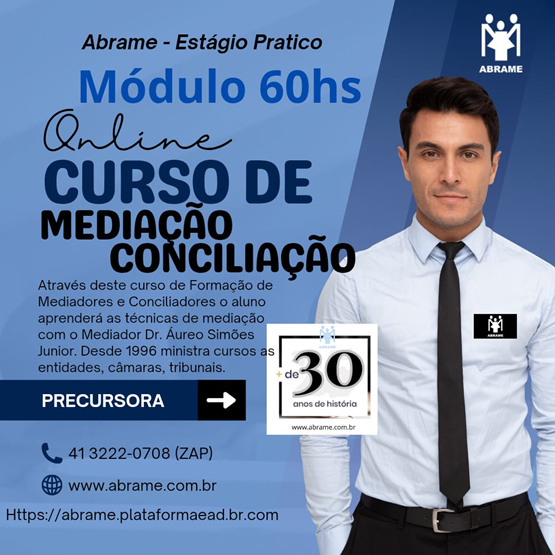 Curso de Formação de Mediadores e Conciliadores - Módulo Prático - 60hs